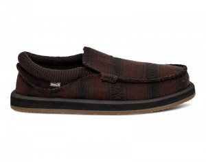 Sanuk Chiba Blanket Men Loafers Dark Brown,Sanuk Philippines | BM54-2204P2