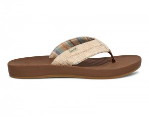 Sanuk Cosmic Coast Hemp Men Flip Flops Beige,Sanuk Philippines | KL25-2775C0