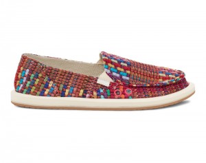 Sanuk Donna Blanket Women Loafers Pink Multicolor,Sanuk Philippines | XD00-4670B2