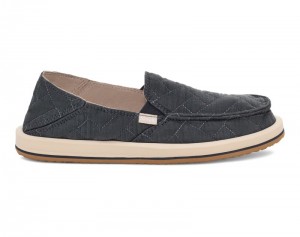 Sanuk Donna Quilted Women Loafers Black,Sanuk Philippines | TK46-4156S4