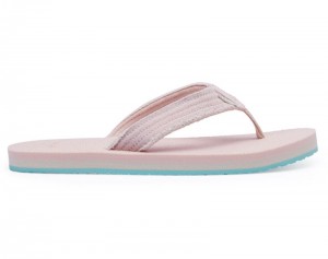 Sanuk Fraidy Stacker Canvas Kids' Sandals Pink,Sanuk Philippines | VA34-6014I1