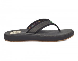 Sanuk Furreal St X Ppf Women Flip Flops Black,Sanuk Philippines | XW65-9265M1