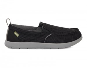 Sanuk Lil Sidewalk Surfer Lite Mesh Kids' Loafers Black,Sanuk Philippines | HA40-2200Z3