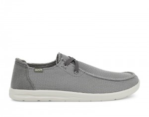 Sanuk Shaka Mesh No-tie Men Shoes Grey,Sanuk Philippines | FZ99-8079J4