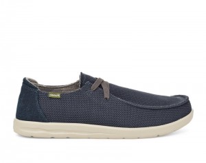 Sanuk Shaka Mesh No-tie Men Shoes Navy,Sanuk Philippines | FW35-9745C1