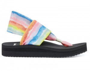 Sanuk Sling St Midform Tie Dye Women Sandals Multicolor,Sanuk Philippines | XB28-9448Q2