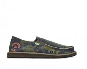 Sanuk Vagabond Grateful Dead Kids' Sidewalk Surfers Green / Navy,Sanuk Philippines | XS00-0280V7