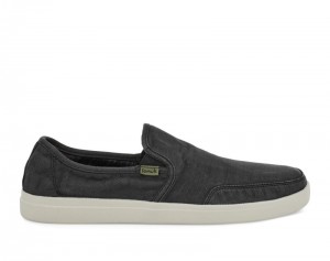 Sanuk Vagabond Slip-On Sneaker Wash Vegan Men Sidewalk Surfers Black,Sanuk Philippines | GQ25-8985L7