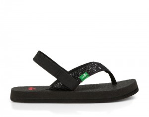 Sanuk Yoga Glitter Kids' Sandals Black,Sanuk Philippines | BD30-7240L5