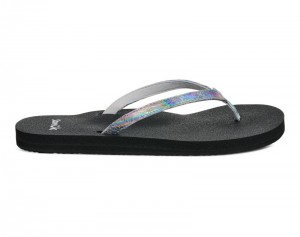 Sanuk Yoga Joy II Irisdescent Women Flip Flops Silver,Sanuk Philippines | AT66-7956T1