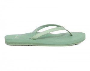 Sanuk Yoga Joy II Women Flip Flops Green,Sanuk Philippines | UM59-7499L3