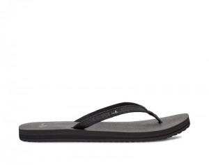 Sanuk Yoga Joy Sparkle Women Sandals Black,Sanuk Philippines | DC98-5818F5