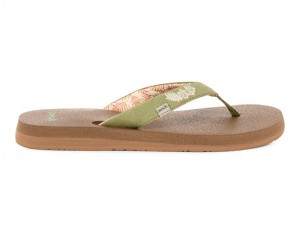 Sanuk Yoga Paradise II Women Flip Flops Green,Sanuk Philippines | KB46-9066P4