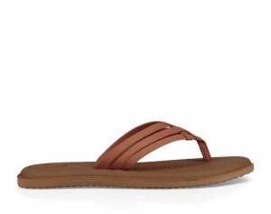 Sanuk Yoga Salty Women Flip Flops Brown,Sanuk Philippines | MT76-3276K5