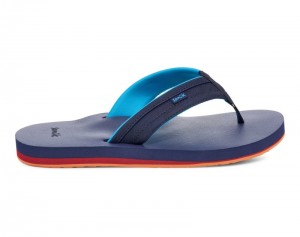 Sanuk Ziggy ST Men Flip Flops Blue,Sanuk Philippines | SE82-6432S3