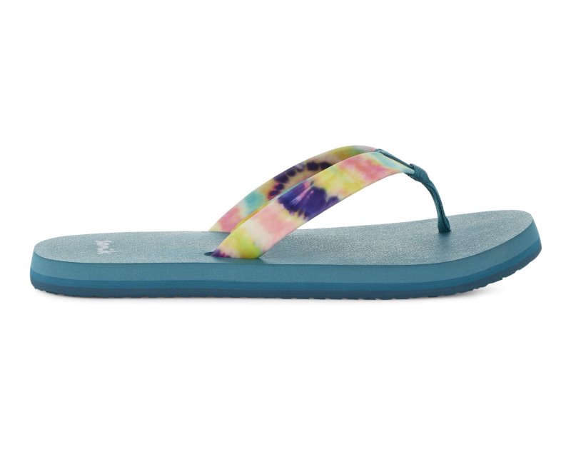 Sanuk Ashland ST Kids\' Flip Flops Blue,Sanuk Philippines | CB65-6905F4