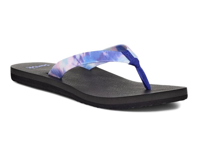 Sanuk Ashland ST Tie Dye Women Flip Flops Blue Multicolor,Sanuk Philippines | FV44-8174Q9