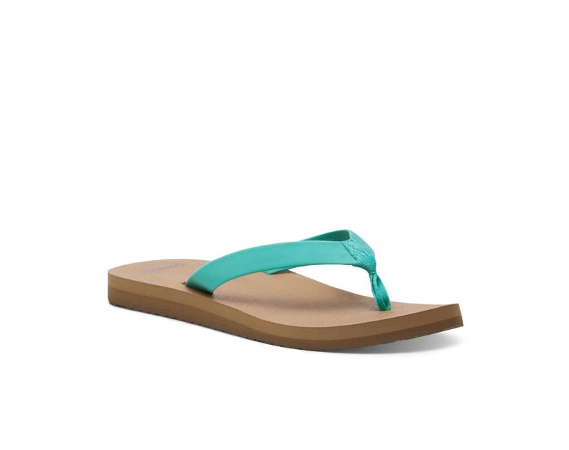 Sanuk Ashland ST Vegan Women Flip Flops Turquoise,Sanuk Philippines | PZ63-9743B3