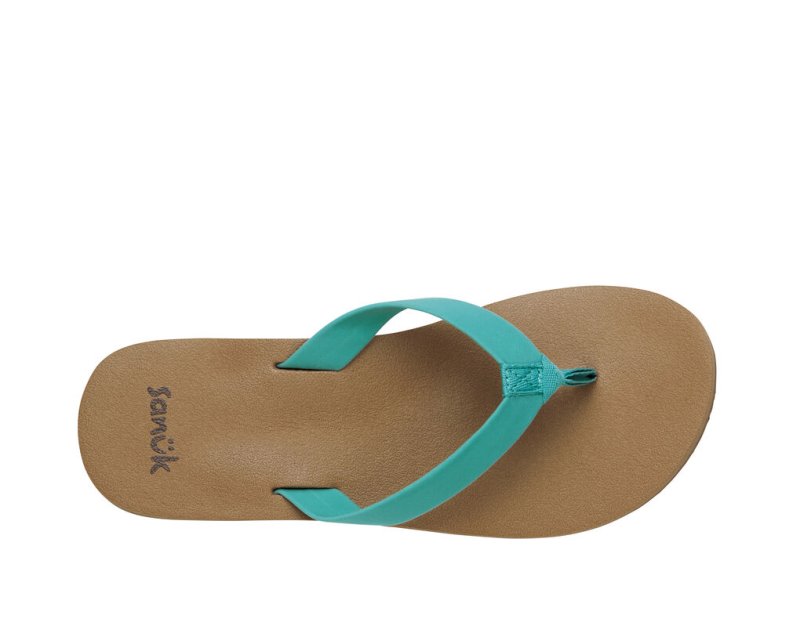 Sanuk Ashland ST Vegan Women Flip Flops Turquoise,Sanuk Philippines | PZ63-9743B3