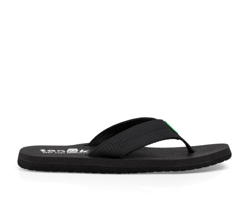 Sanuk Beer Cozy Coaster Men Flip Flops Black,Sanuk Philippines | XU79-4489D8