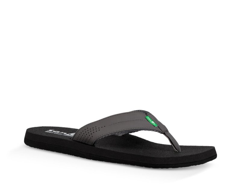 Sanuk Beer Cozy Coaster Men Flip Flops Dark Grey / Grey,Sanuk Philippines | HH04-0514C3