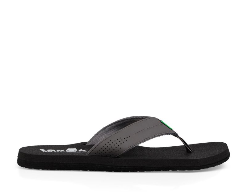 Sanuk Beer Cozy Coaster Men Flip Flops Dark Grey / Grey,Sanuk Philippines | HH04-0514C3