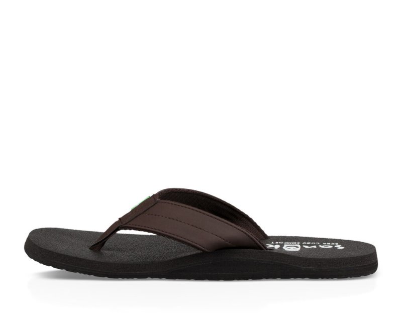 Sanuk Beer Cozy Coaster Men Flip Flops Dark Brown,Sanuk Philippines | SB74-5024O4