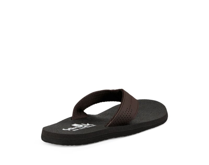 Sanuk Beer Cozy Coaster Men Flip Flops Dark Brown,Sanuk Philippines | SB74-5024O4