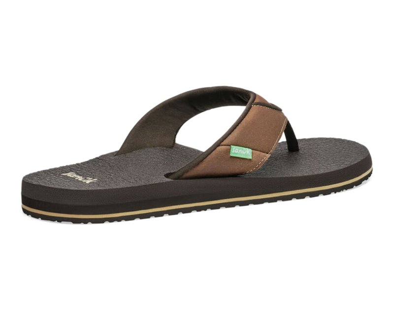 Sanuk Beer Cozy Primo Men Flip Flops Brown,Sanuk Philippines | FY65-2665U8