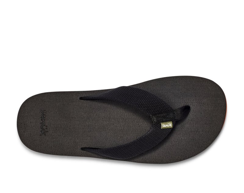 Sanuk Beer Cozy Stacker Webbing Men Flip Flops Black,Sanuk Philippines | VB24-5714K0