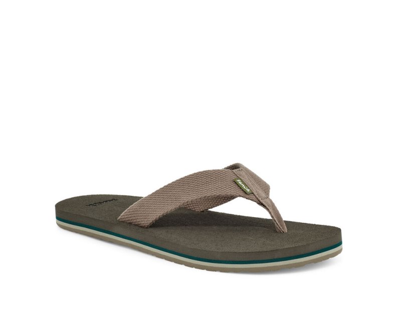 Sanuk Beer Cozy Stacker Webbing Men Flip Flops Dark Grey,Sanuk Philippines | UN72-6122X7