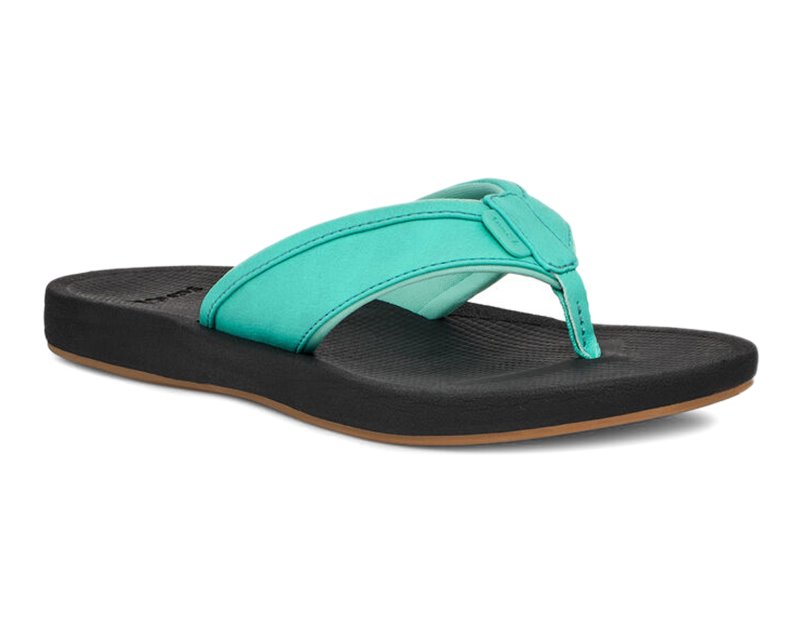 Sanuk Cosmic Aquarius H2O Women Flip Flops Dark Turquoise,Sanuk Philippines | KS13-2213S0