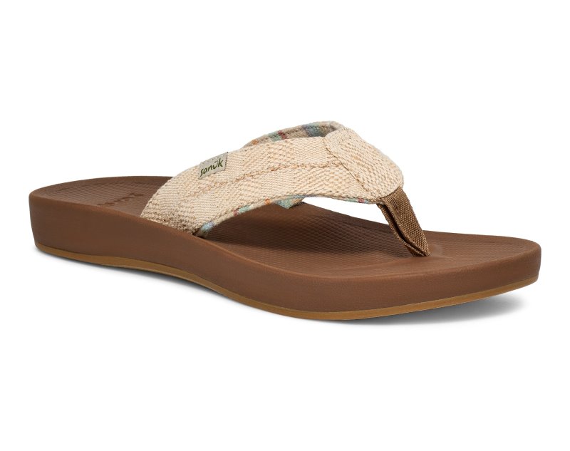 Sanuk Cosmic Coast Hemp Men Flip Flops Beige,Sanuk Philippines | KL25-2775C0