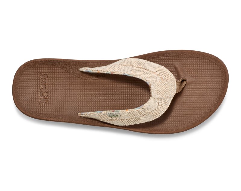 Sanuk Cosmic Coast Hemp Men Flip Flops Beige,Sanuk Philippines | KL25-2775C0