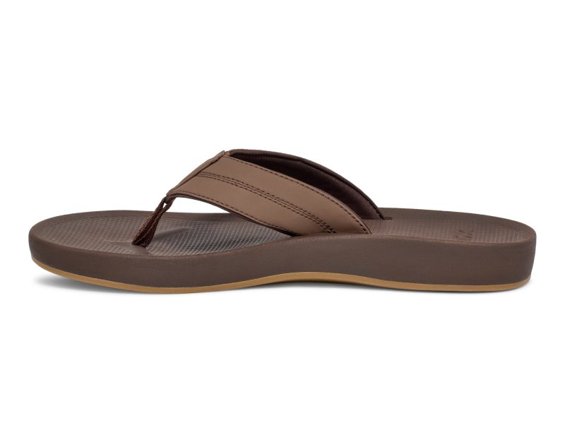 Sanuk Cosmic Coast Men Flip Flops Brown,Sanuk Philippines | FJ87-4497N7