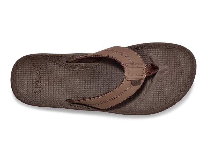 Sanuk Cosmic Coast Men Flip Flops Brown,Sanuk Philippines | FJ87-4497N7