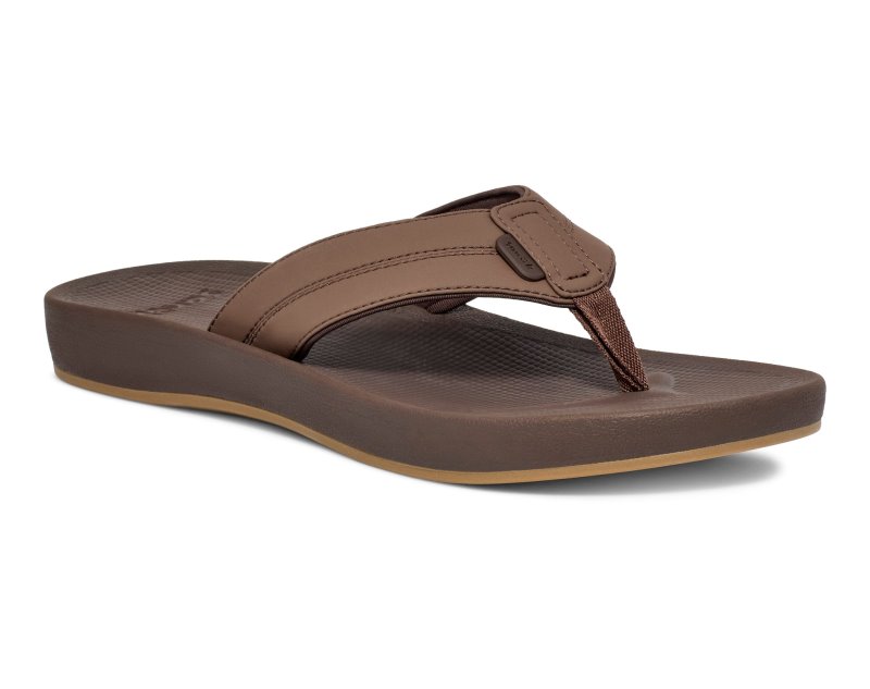 Sanuk Cosmic Coast Men Flip Flops Brown,Sanuk Philippines | FJ87-4497N7