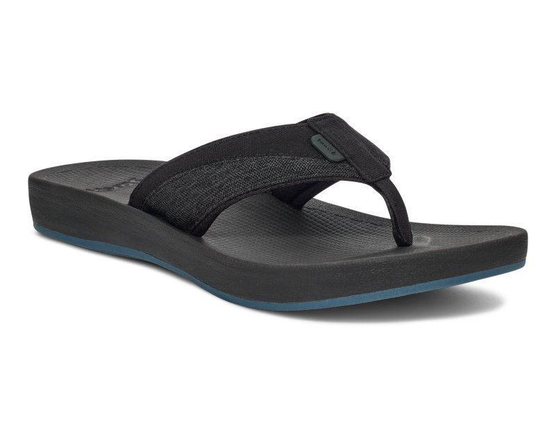 Sanuk Cosmic Seas Mesh Men Flip Flops Black,Sanuk Philippines | MV52-2622J7