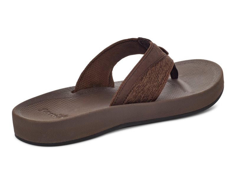 Sanuk Cosmic Seas Mesh Men Flip Flops Brown,Sanuk Philippines | RM69-8459K6