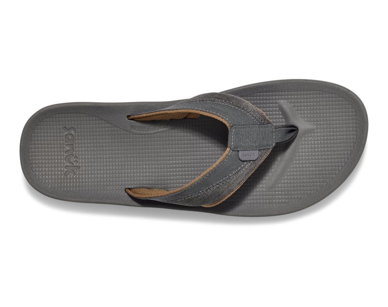 Sanuk Cosmic Seas Mesh Men Flip Flops Dark Grey,Sanuk Philippines | XO36-0246T7