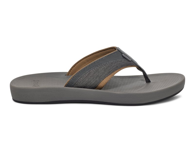 Sanuk Cosmic Seas Mesh Men Flip Flops Dark Grey,Sanuk Philippines | XO36-0246T7