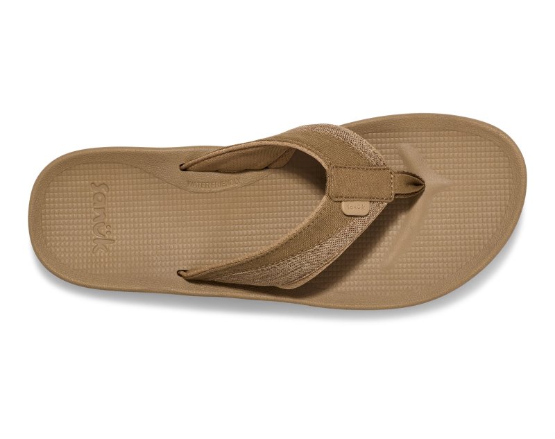 Sanuk Cosmic Seas Mesh Men Flip Flops Khaki,Sanuk Philippines | SI51-1291S3