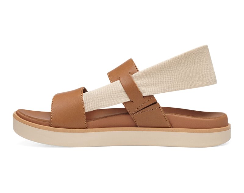 Sanuk Cosmic Sutra Sling LX Women Sandals Brown / Cream,Sanuk Philippines | KE56-7696H3