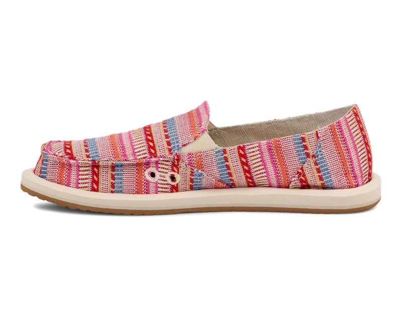 Sanuk Donna Blanket Women Loafers Red Multicolor,Sanuk Philippines | JC50-3590Q3