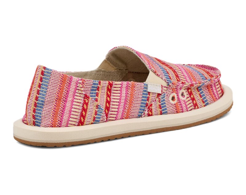 Sanuk Donna Blanket Women Loafers Red Multicolor,Sanuk Philippines | JC50-3590Q3