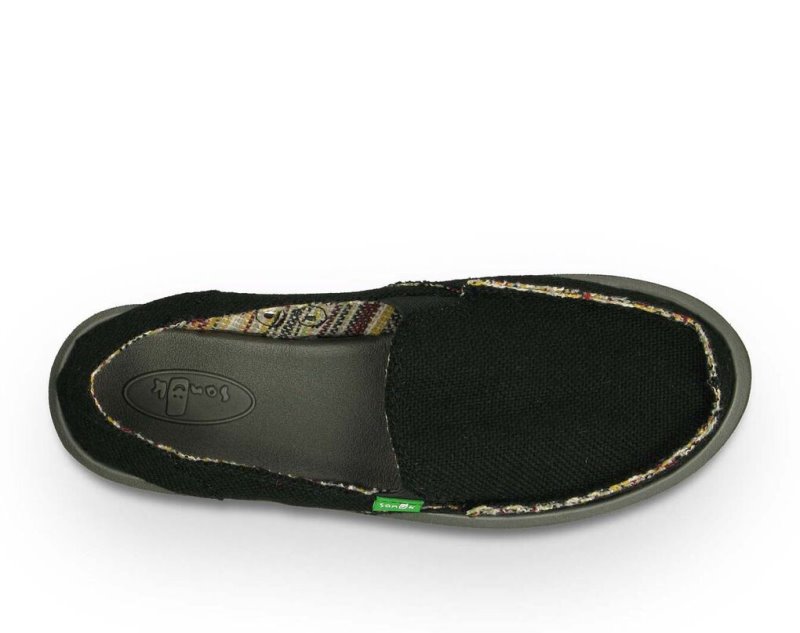 Sanuk Donna Hemp Women Shoes Black,Sanuk Philippines | RX38-2028O4