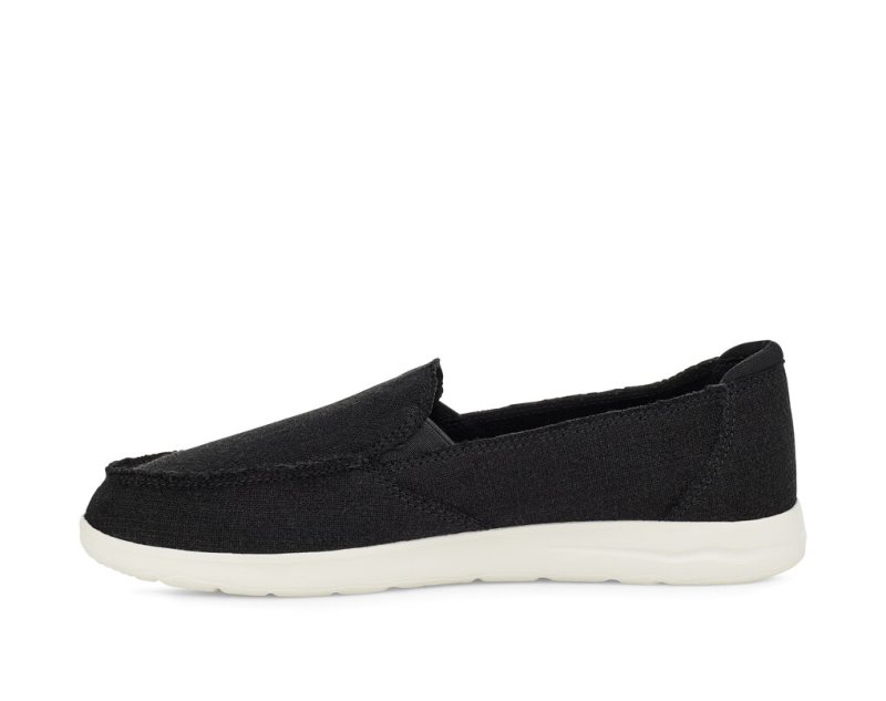 Sanuk Donna Lite TX Canvas Slip-on Women Sidewalk Surfers Black,Sanuk Philippines | XF75-8055C2