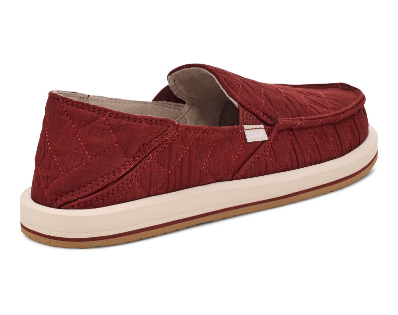 Sanuk Donna Quilted Women Loafers Red,Sanuk Philippines | KK38-1978Q9