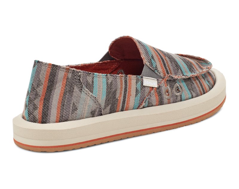 Sanuk Donna ST Blanket Women Loafers Grey Multicolor,Sanuk Philippines | IW67-6517H2