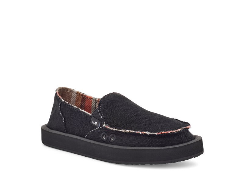 Sanuk Donna ST Hemp Women Sidewalk Surfers Black,Sanuk Philippines | PW90-9310G5